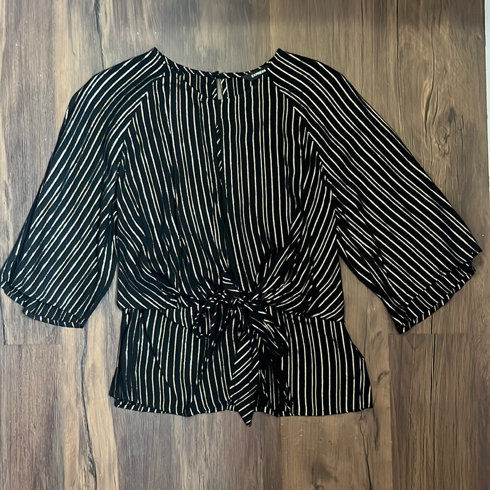 FLASH SALE: Express Black & Gold Blouse, size medium